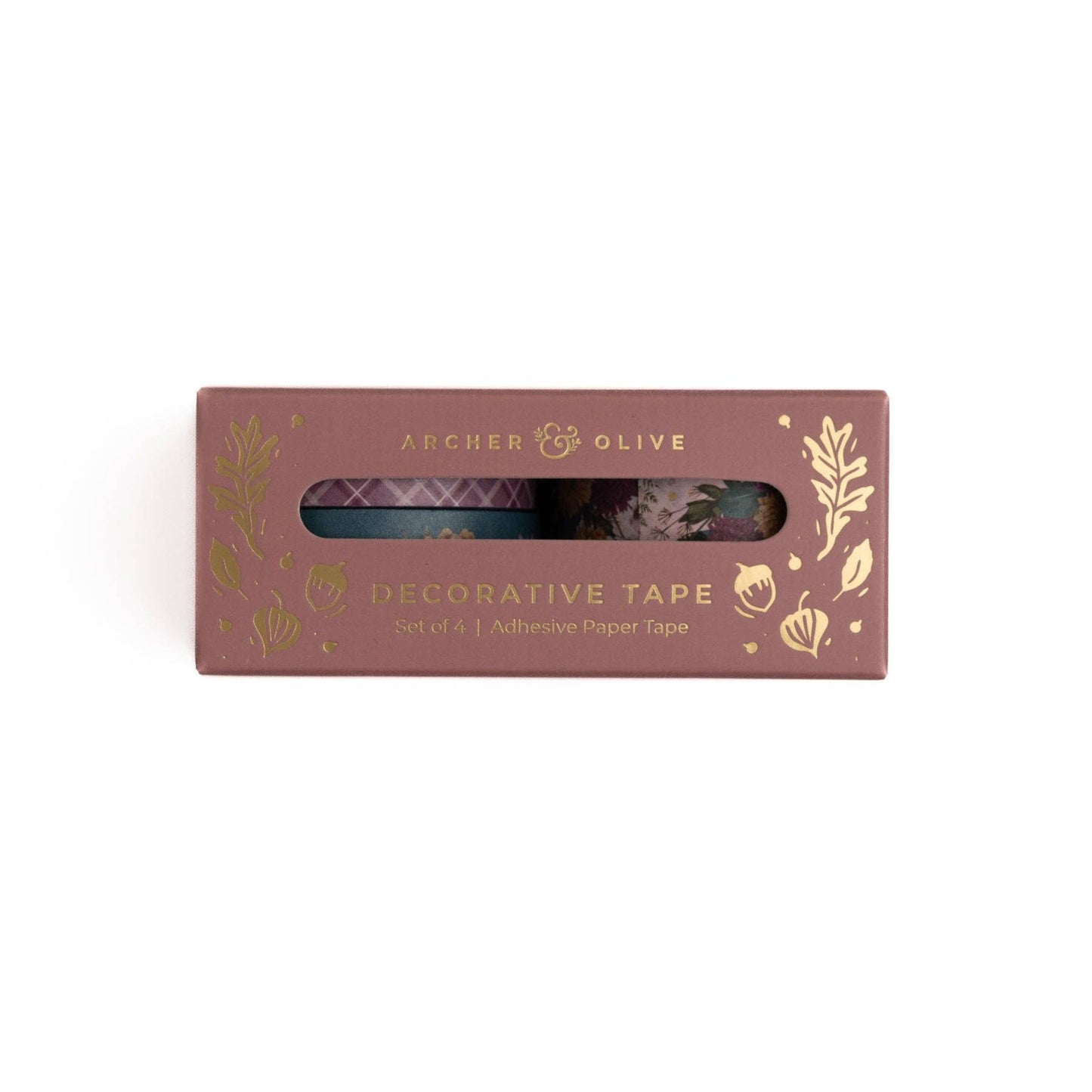 🌼 Chrysanthemum Washi Tape Set – 4 Rolls