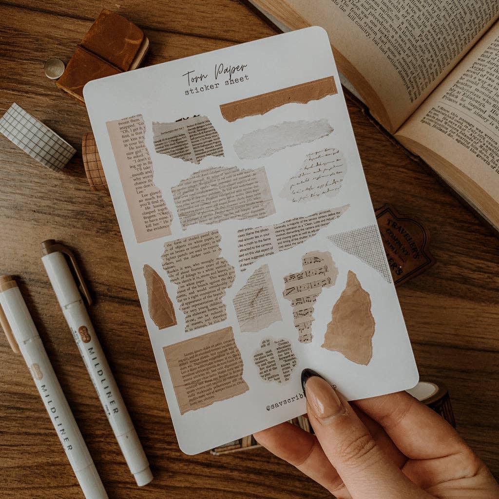 Torn Paper Sticker Sheet