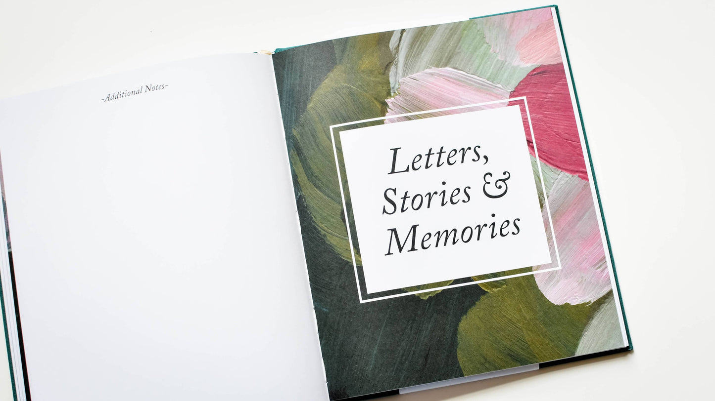Duncan & Stone Paper Co. Grief Journal | Sympathy Gift | Guided Journal - Teal