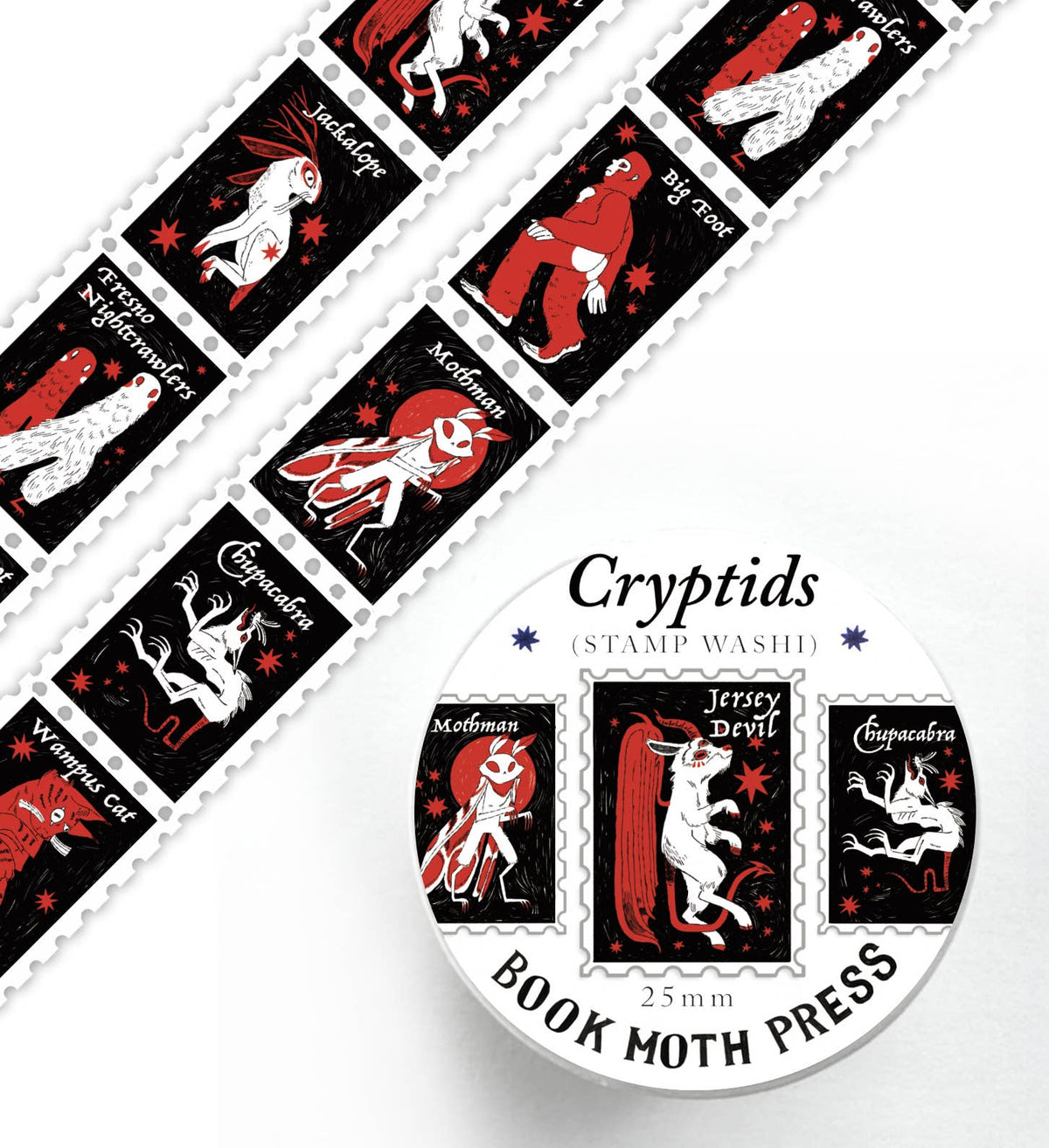 Cryptids Stamp Washi Tape