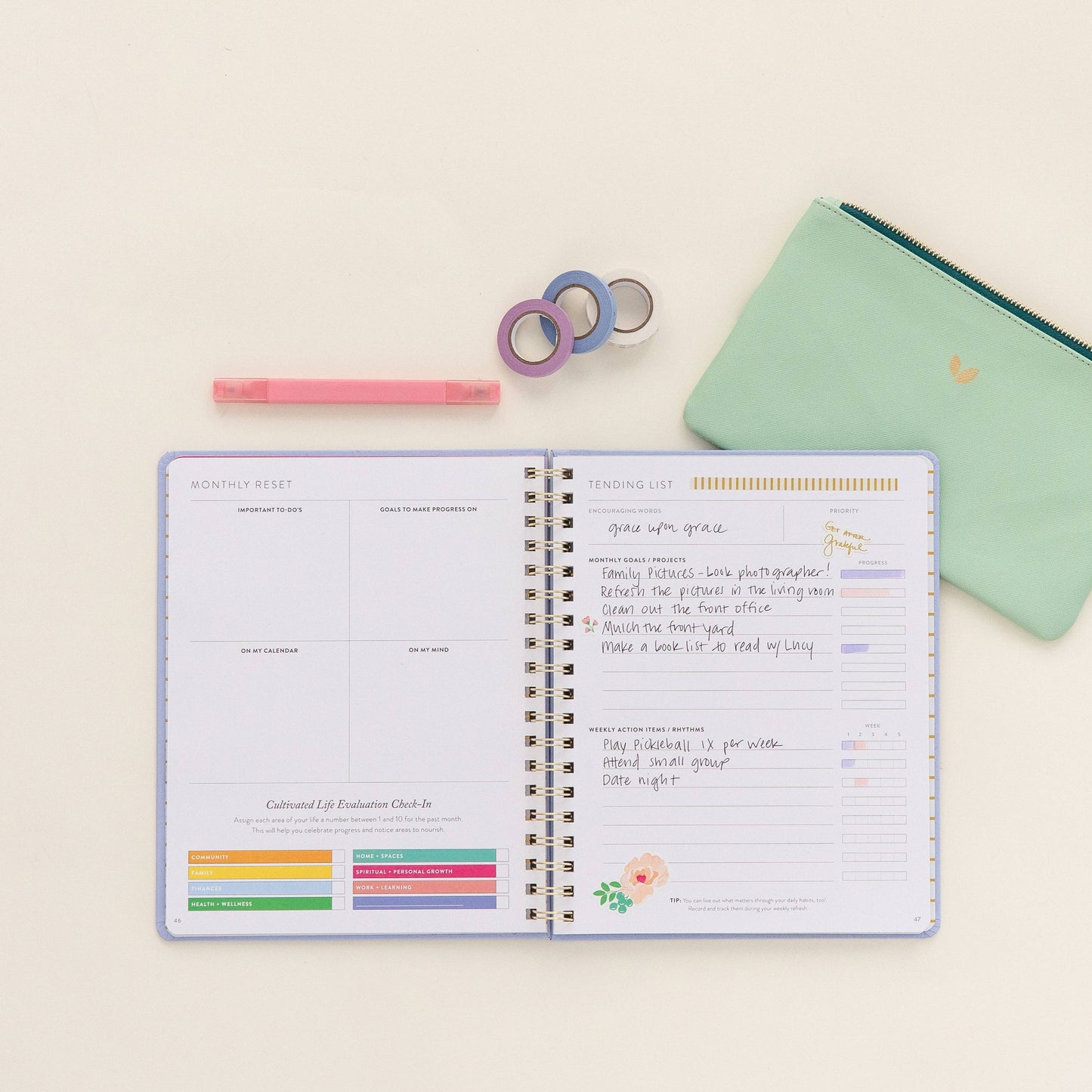 Fresh Start Weekly Goal Planner | Berry