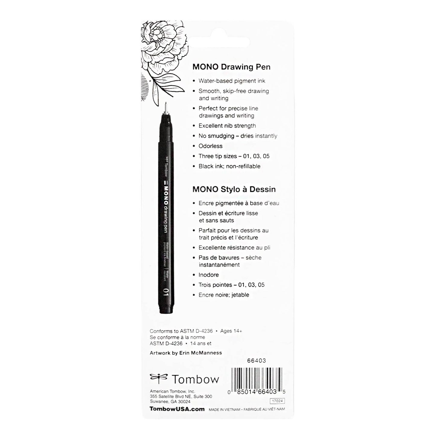 Tombow MONO Drawing Pens - 3-Pack