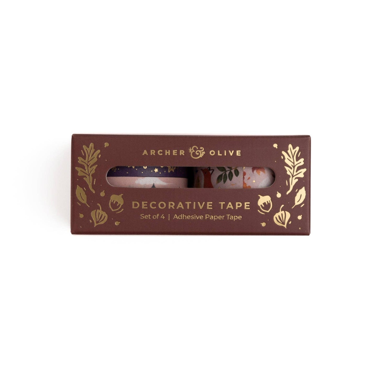 Forest Foxes Washi Tape Set – 4 Rolls