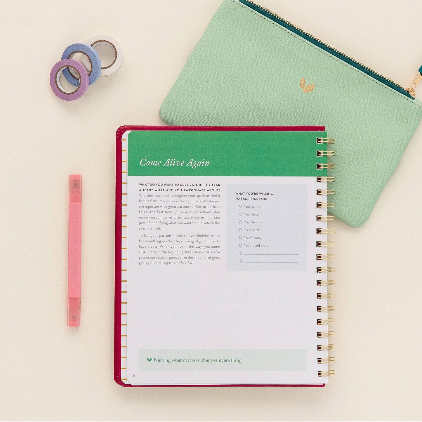 Fresh Start Weekly Goal Planner | Berry