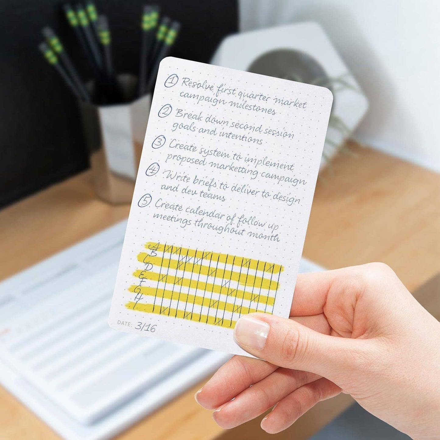 Dotted Index Cards 4×6" — Pack of 40 | 350 gsm, Bullet Dot Grid