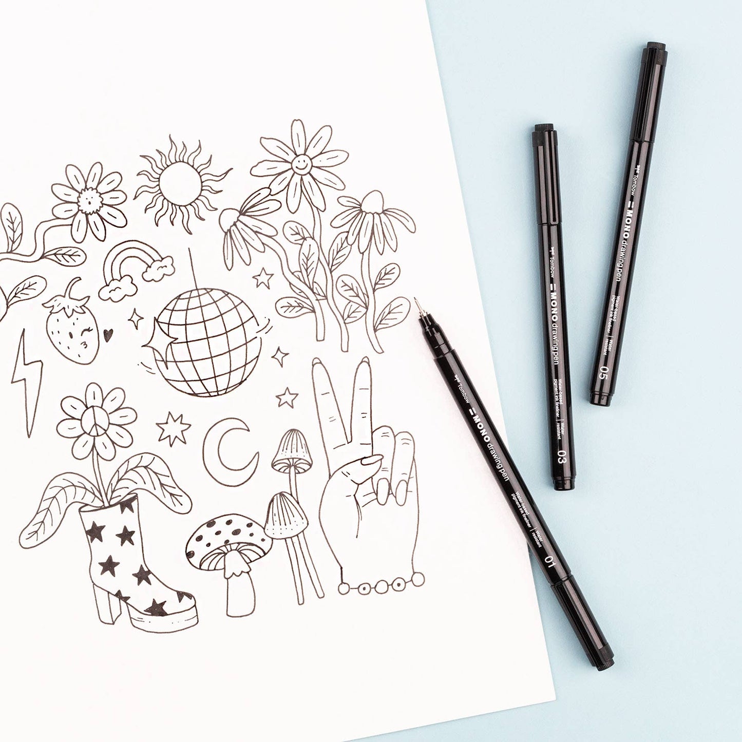 Tombow MONO Drawing Pens - 3-Pack