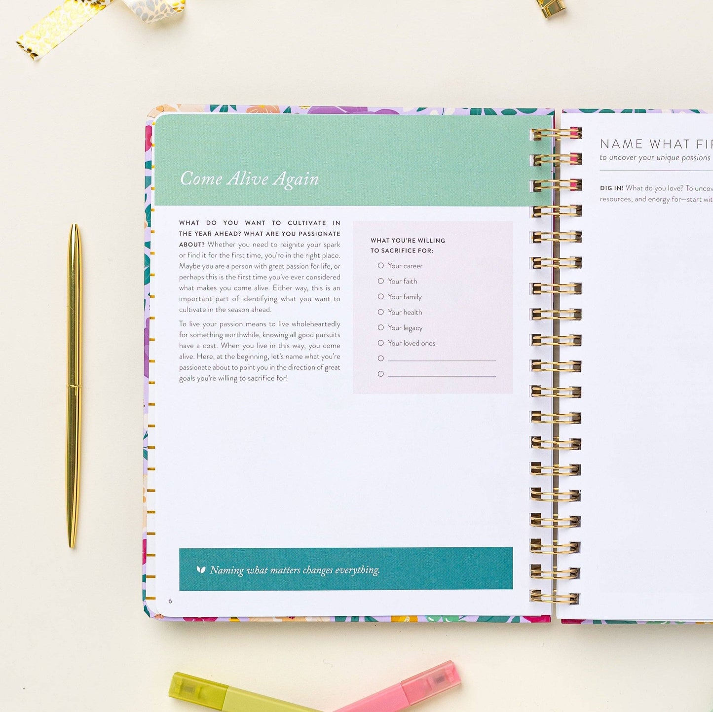 Fresh Start Weekly Goal Planner | Bold Blooms