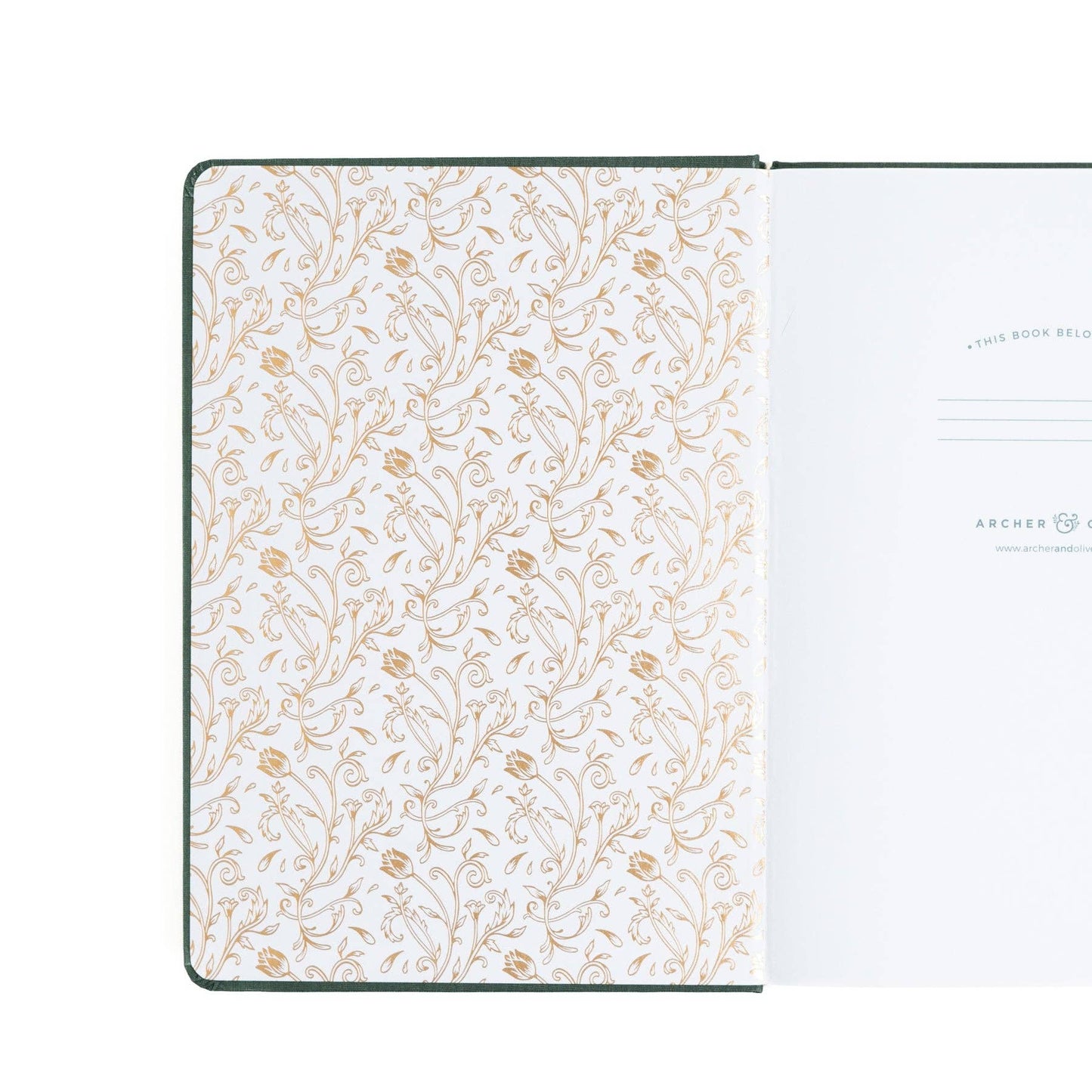 Antique Floral Dot Grid Notebook – B6