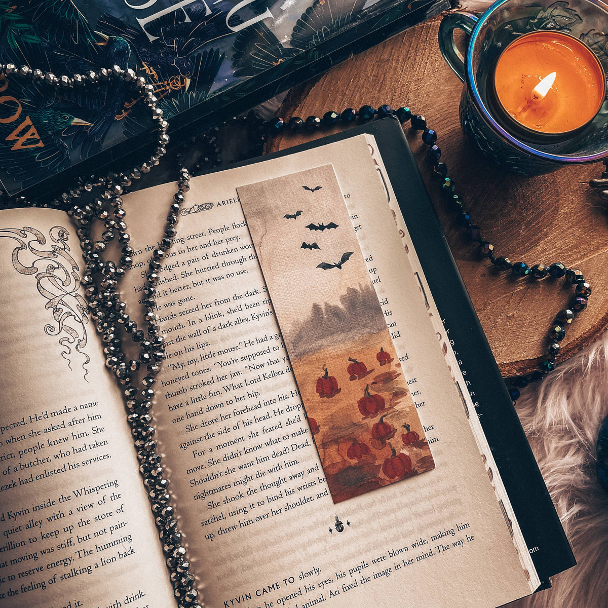 Bats & Pumpkin Patch Fall Bookmark