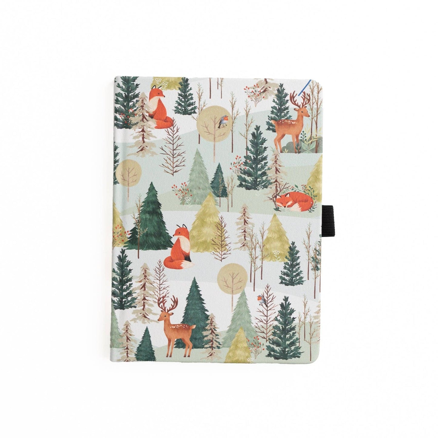 Fox In Winter Woods: Dot Grid Notebook: 8x8: 160 Pages