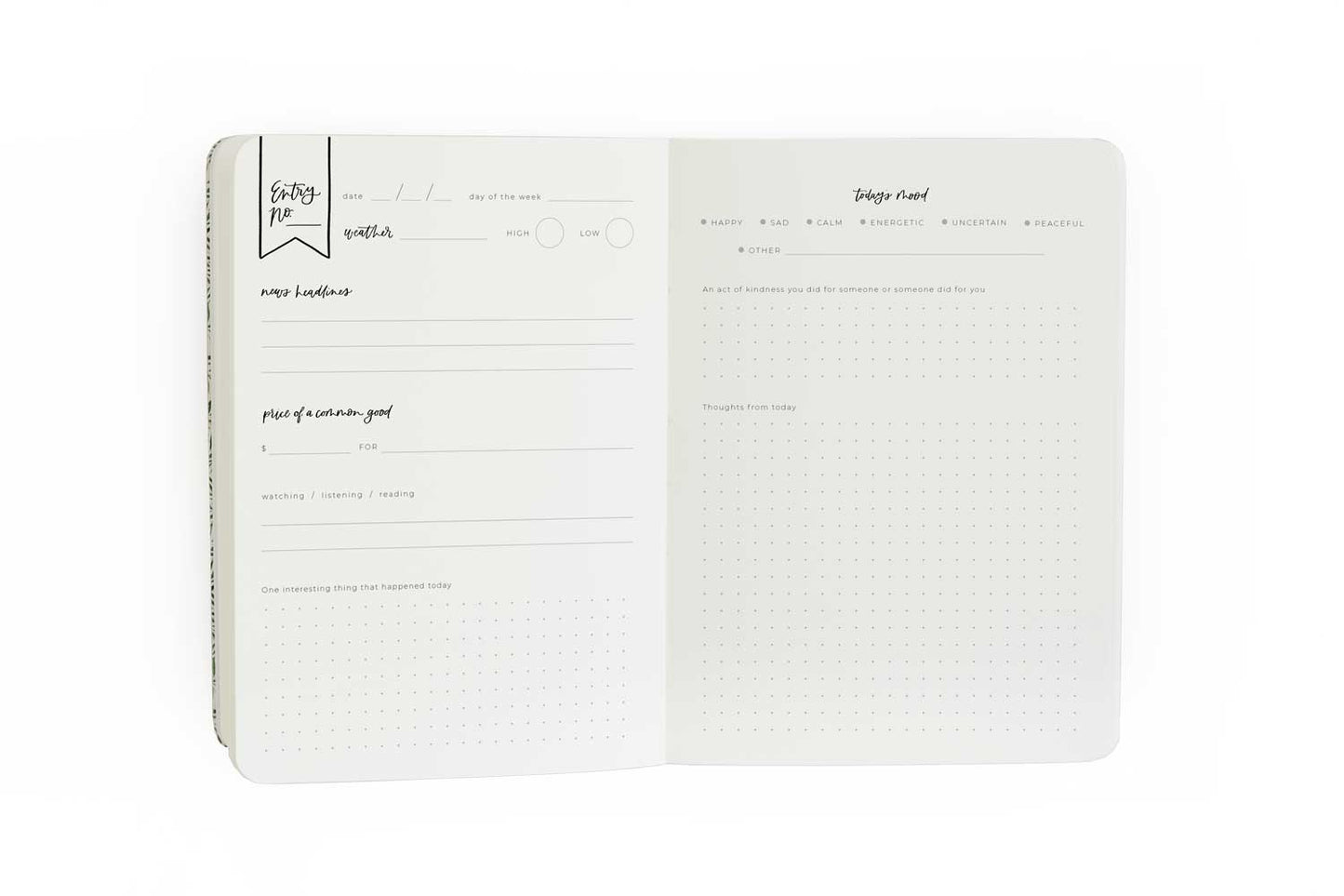 One Canoe Two Paper Co. Daily Log Guided Journal