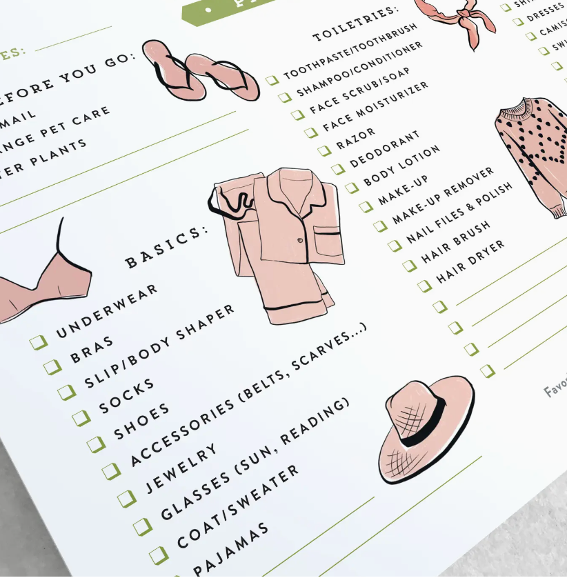 Packing List and Travel Planner