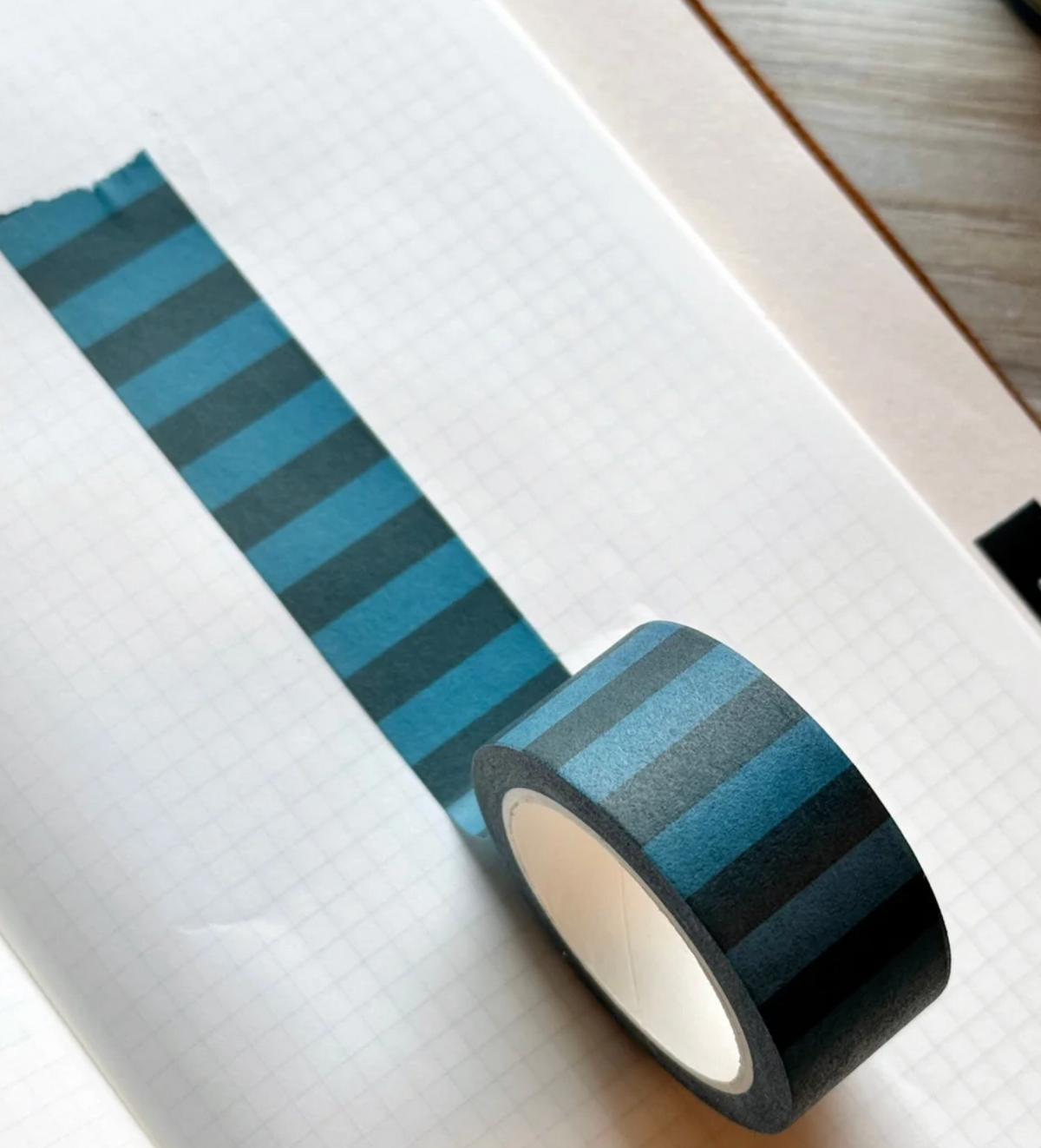 Midnight Blue Stripe Washi Tape