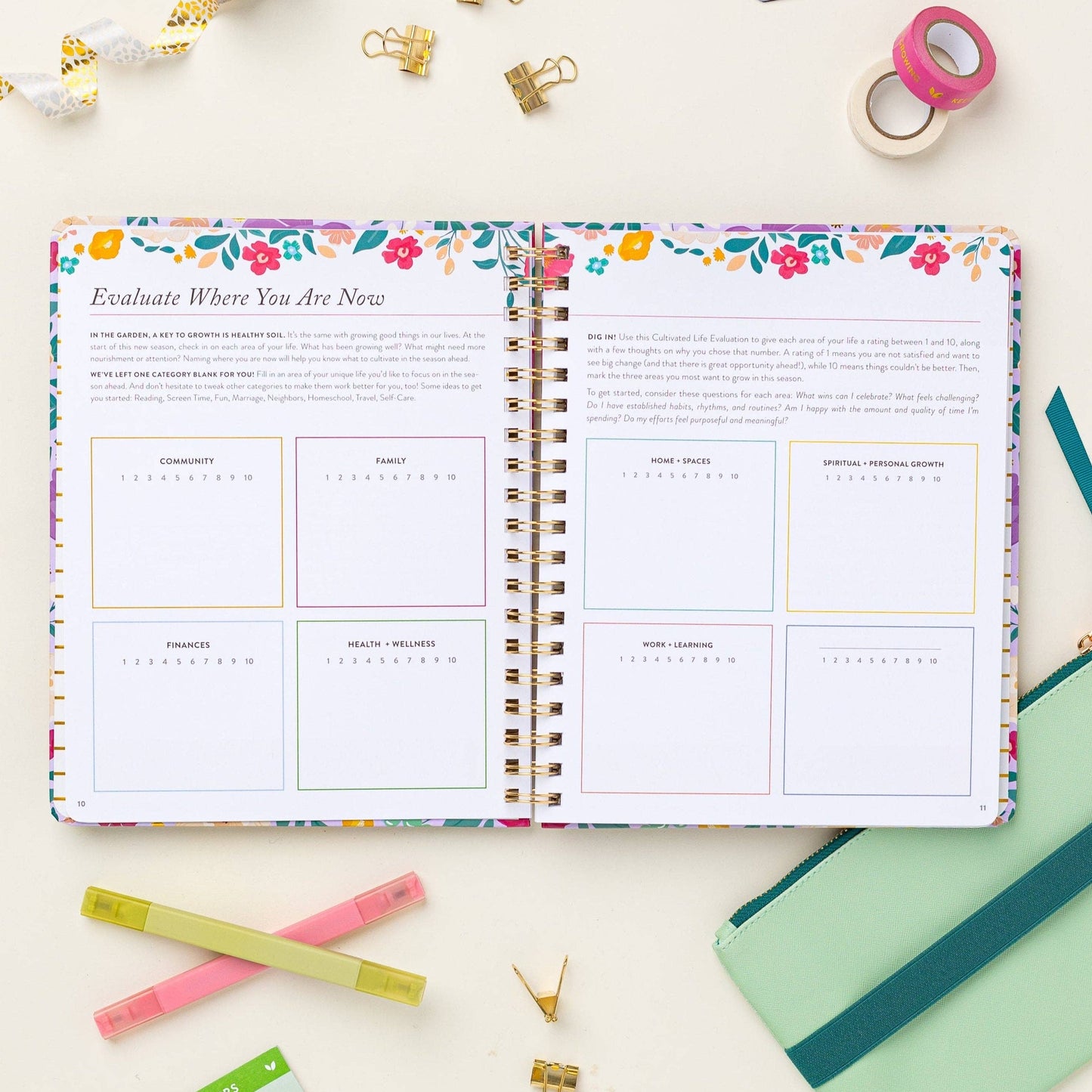 Fresh Start Weekly Goal Planner | Bold Blooms