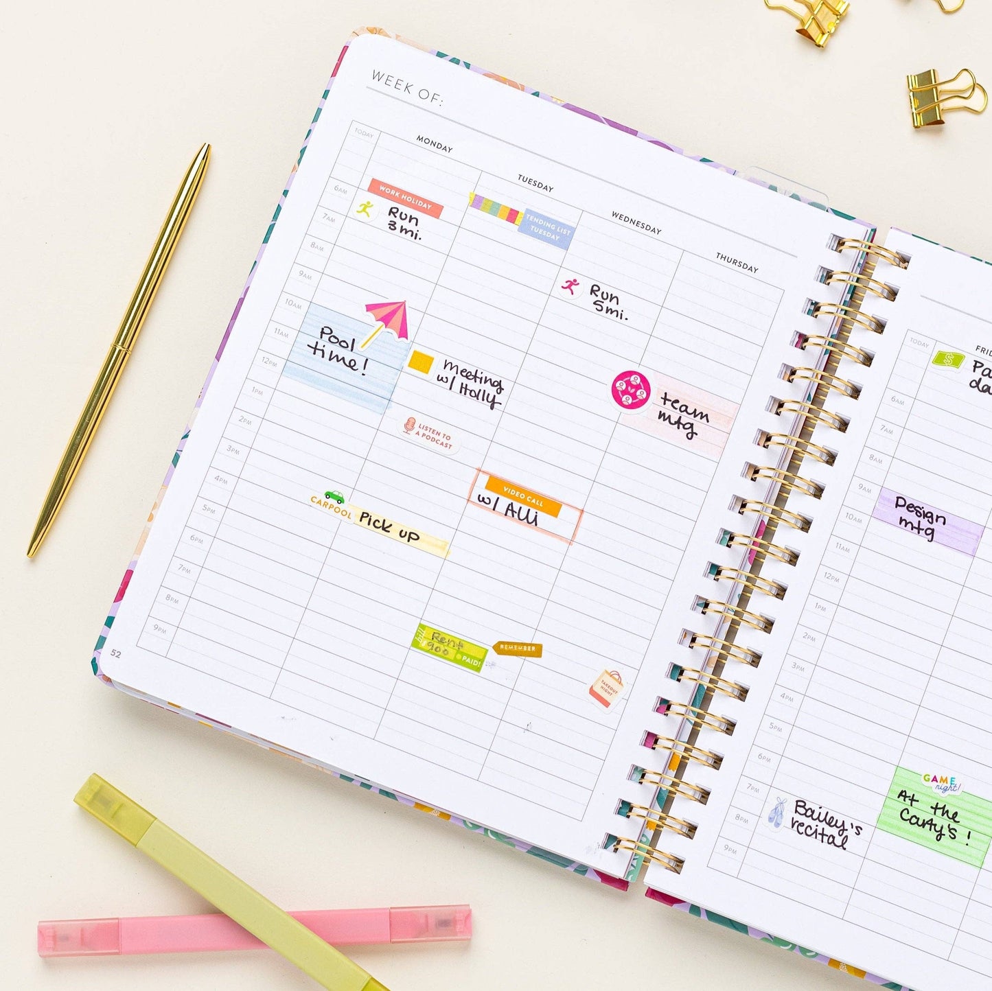 Fresh Start Weekly Goal Planner | Bold Blooms