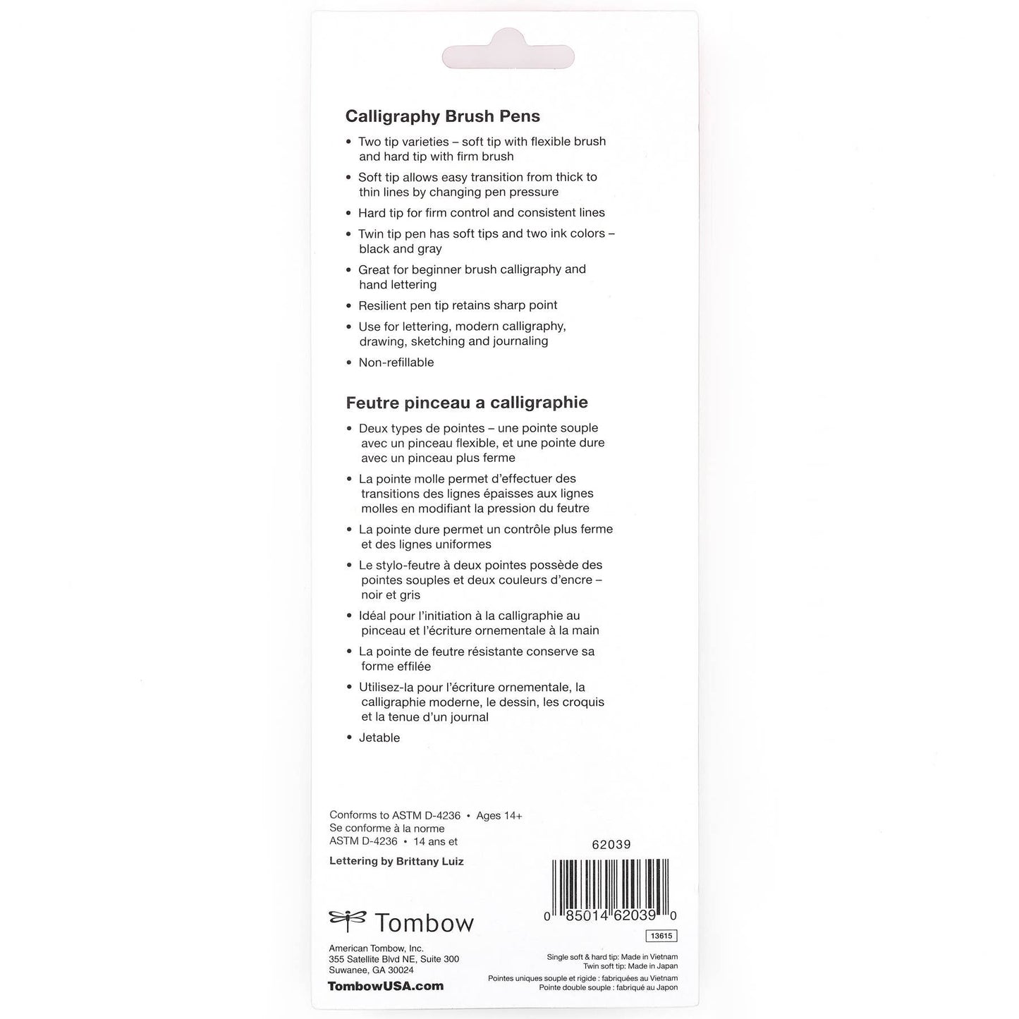 Tombow Fudenosuke Calligraphy Brush Pens - 3-Pack