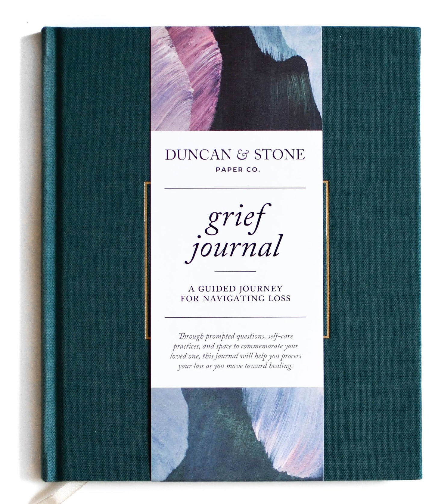 Duncan & Stone Paper Co. Grief Journal | Sympathy Gift | Guided Journal - Teal