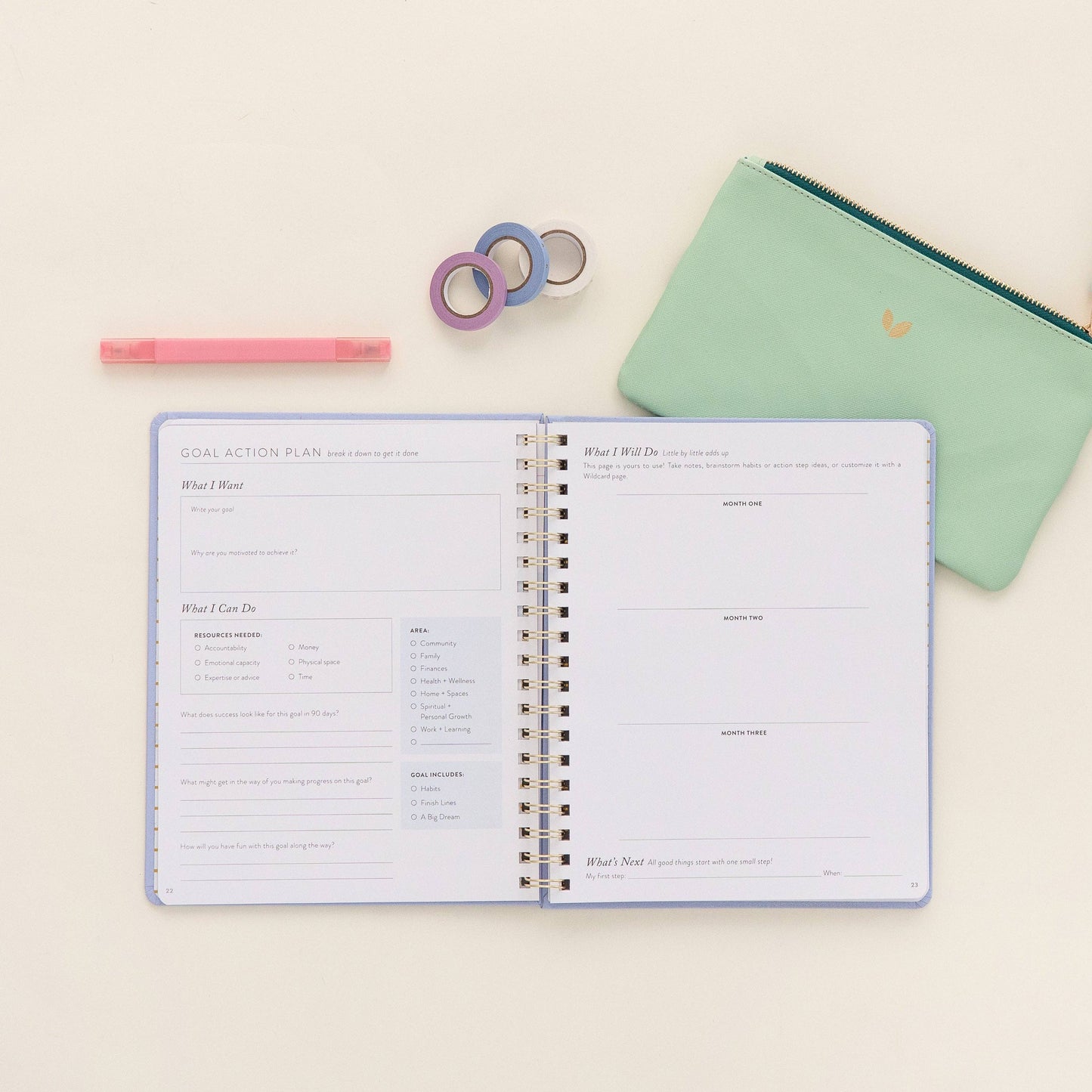 Fresh Start Weekly Goal Planner | Berry