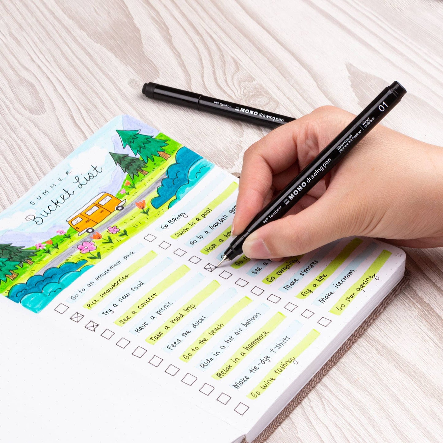 Tombow MONO Drawing Pens - 6-Pack