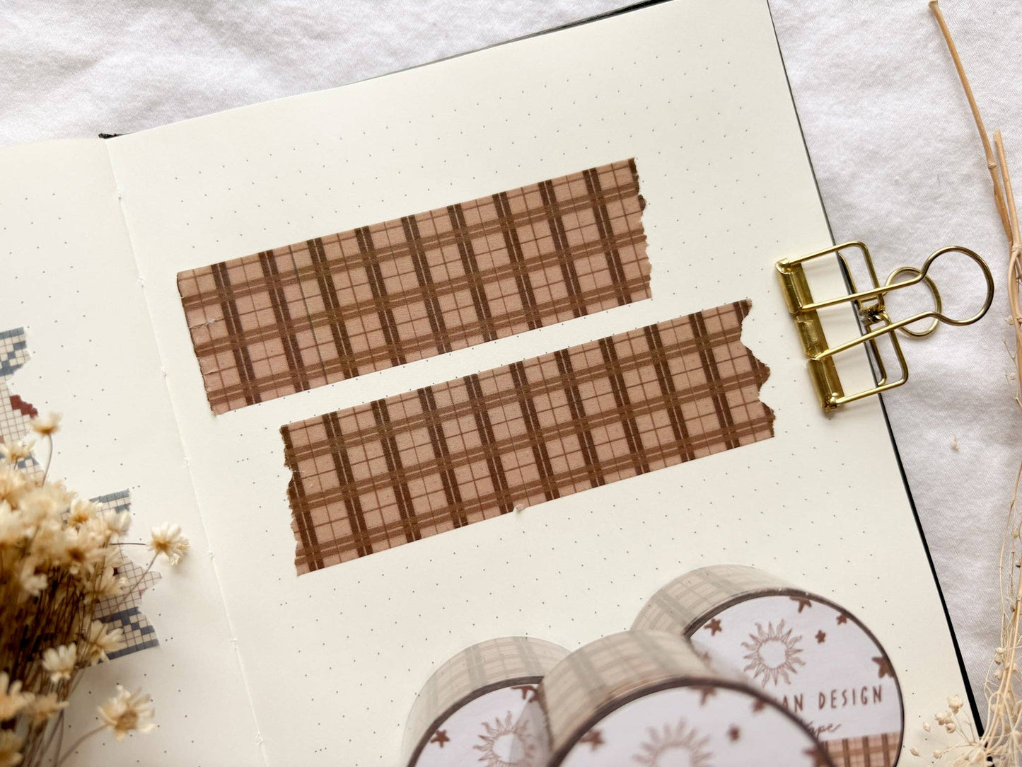 Brown Plaid Washi Tape