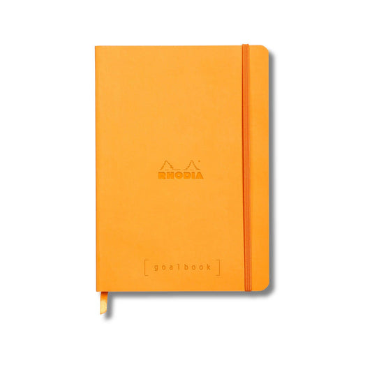 Rhodia Softcover Goalbook A5 Dot Grid Notebook in Orange - 5.8 x 8.3