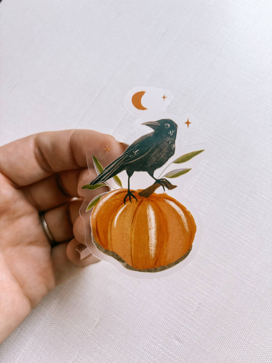 Harbinger & Pumpkin - Vinyl Crow Sticker
