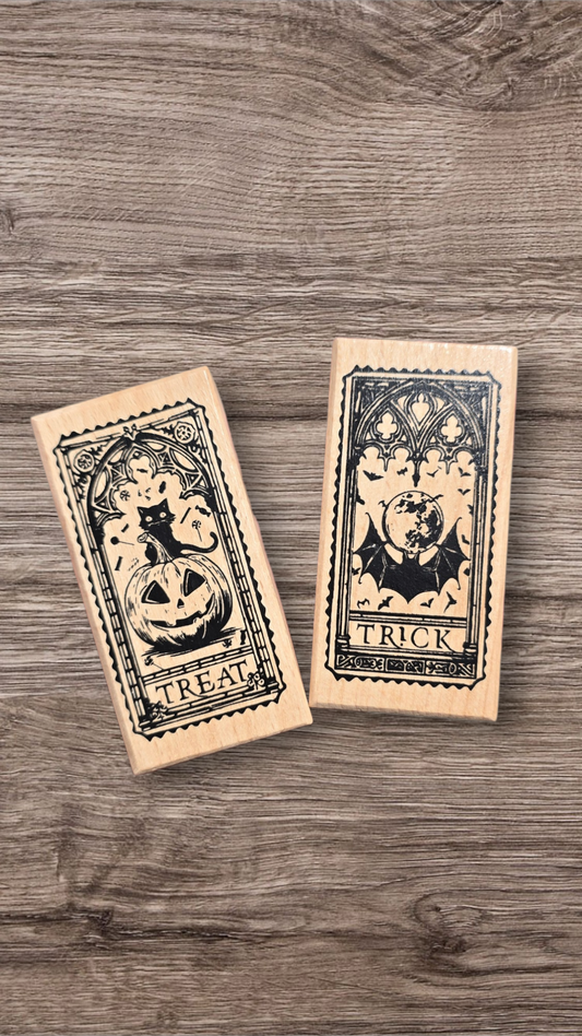Trick or Treat Wooden Stamps