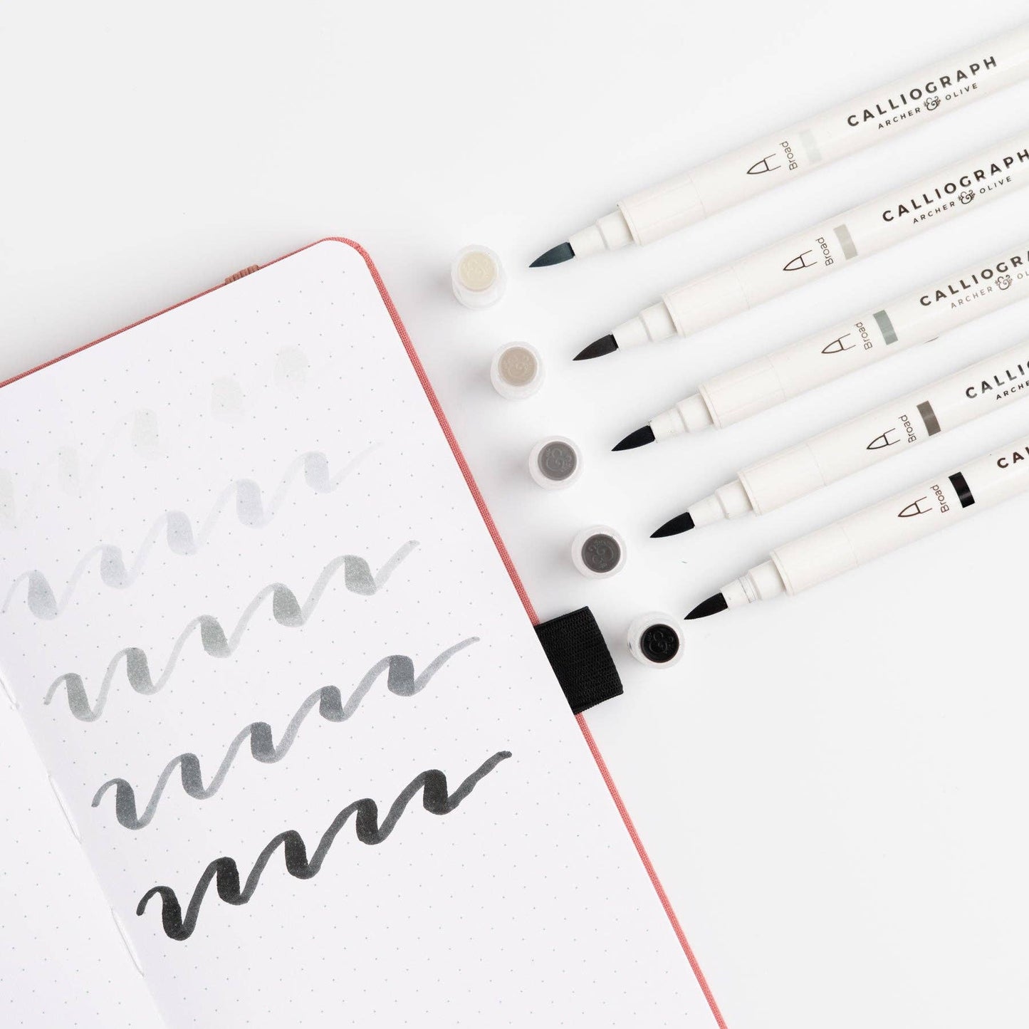 Grayscale Calliographs (Set of 5)