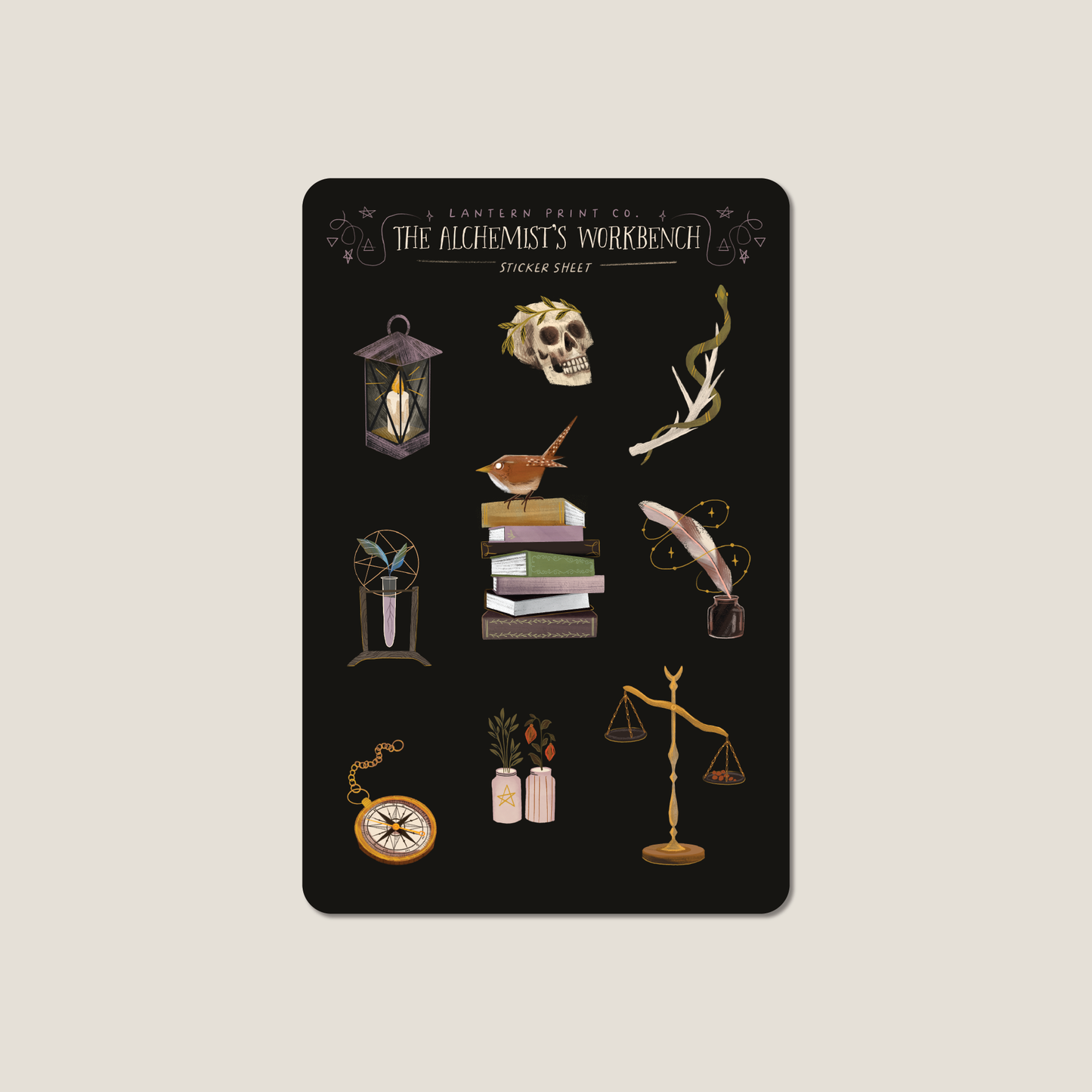 ⚗️ The Alchemist’s Workbench Sticker Sheet, 4x6 matte