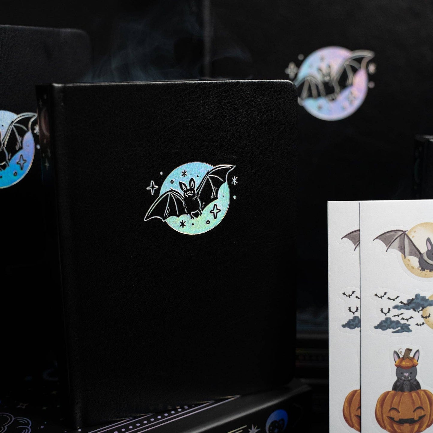 Cute Bat Dot Grid Notebook A5