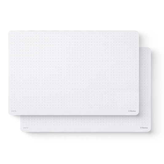 Dot Grid Desk Notepad 2 Pack | Minimalist Dotted Memo Pads: 8.5" x 5.5"