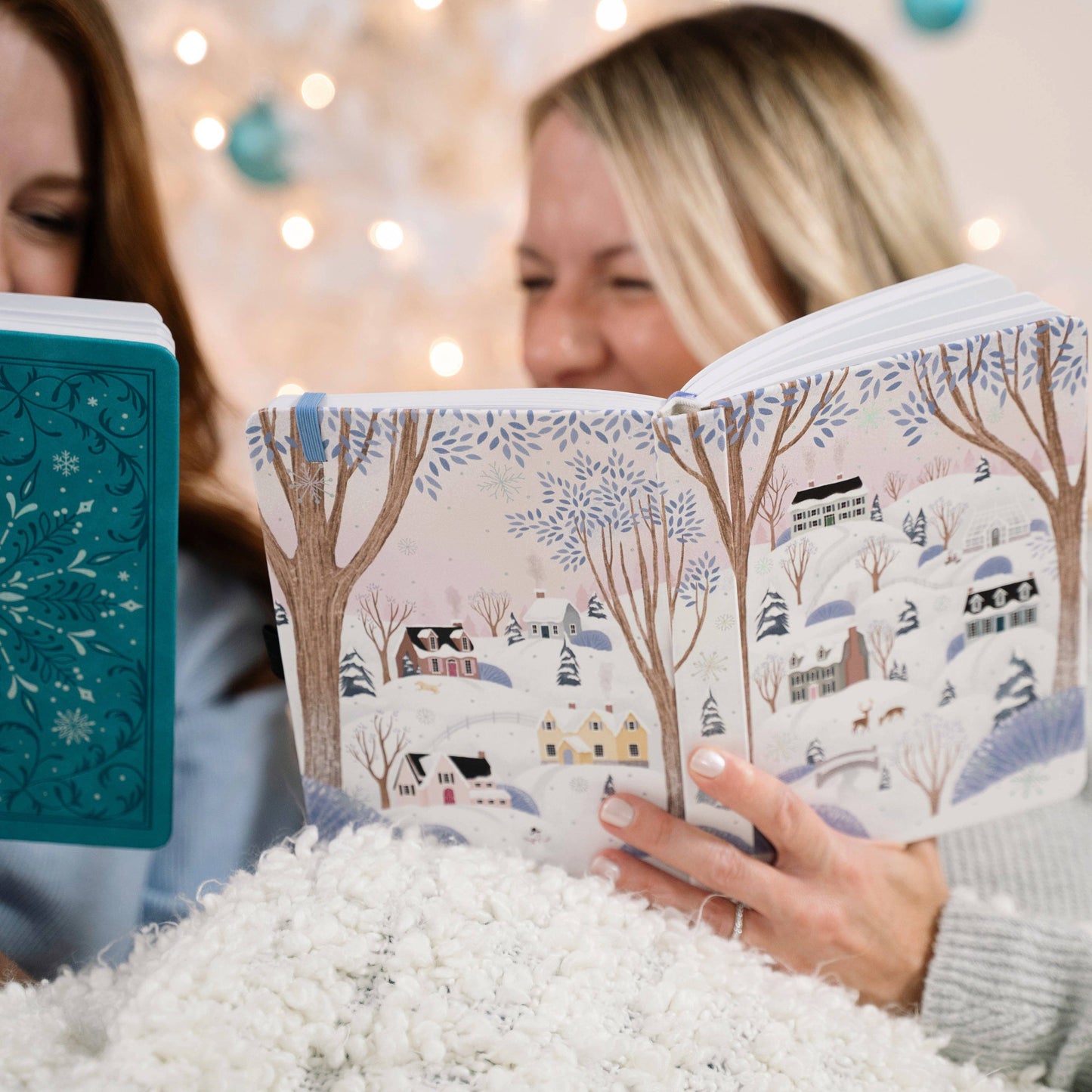 Winter Village Notebook: Dot Grid / A5: 192 Pages