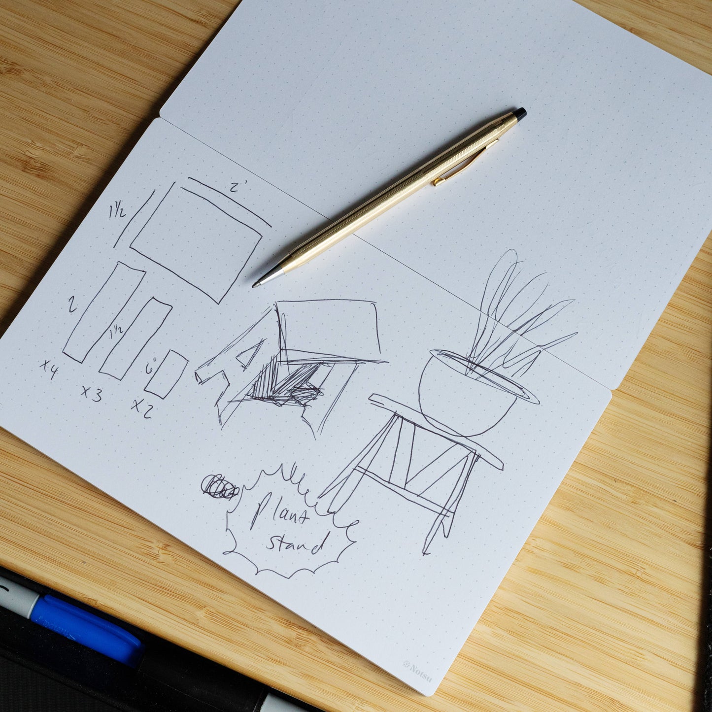 Dot Grid Desk Notepad 2 Pack | Minimalist Dotted Memo Pads: 8.5" x 5.5"