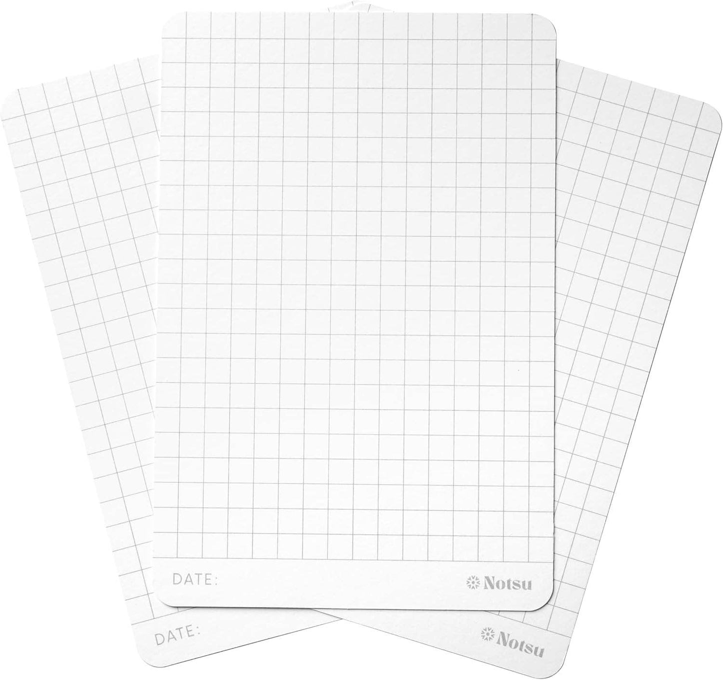 Graph Grid Index Cards 4x6 inch, 40 ct | Thick Graphing Note Cards w/Rounded Corners | Premium Heavy Duty Paper 350 gsm