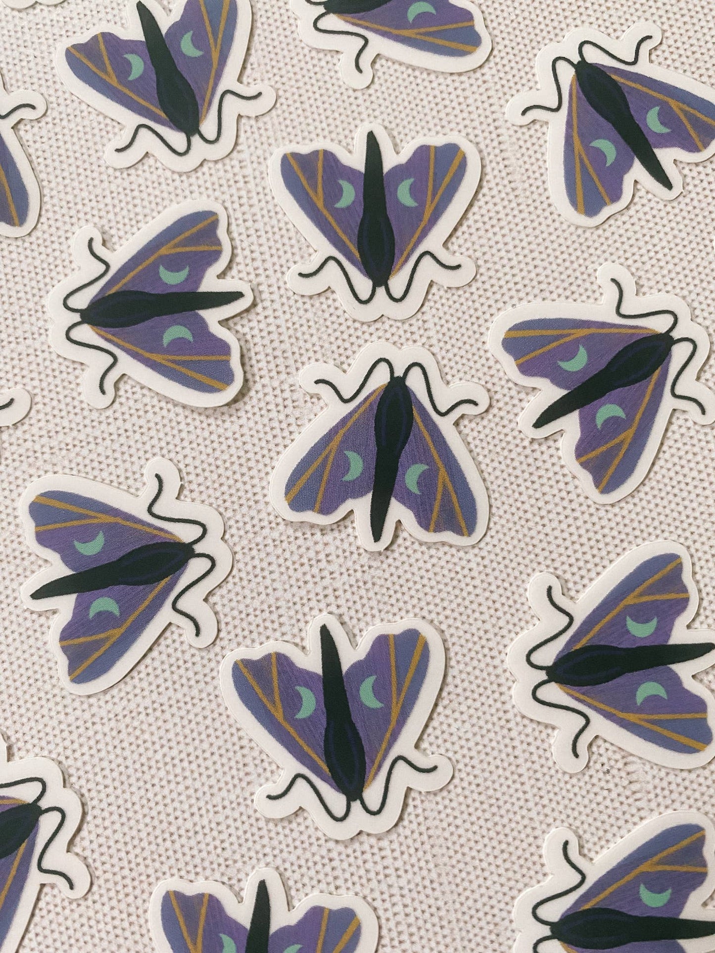 Moth Mini Clear Vinyl Sticker