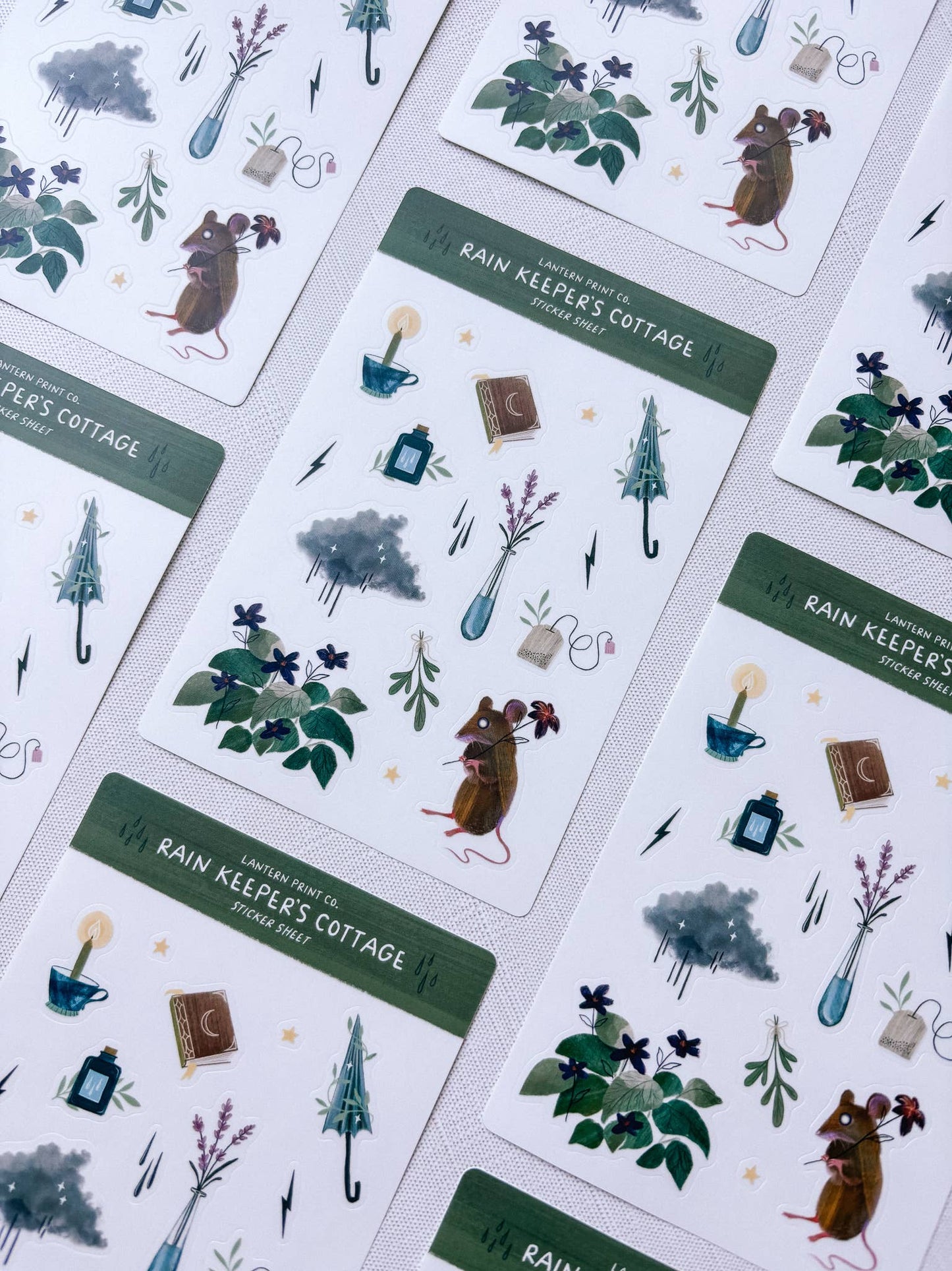 🌧️ The Rainkeeper’s Cottage Clear Sticker Sheet - 4x6 CLEAR matte