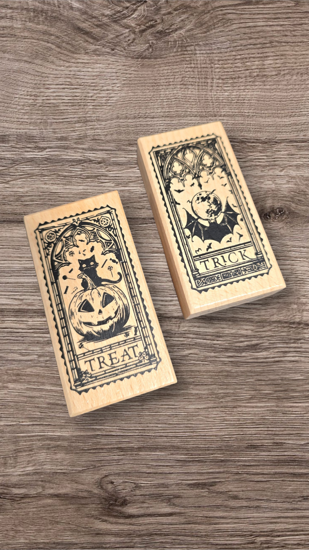 Trick or Treat Wooden Stamps