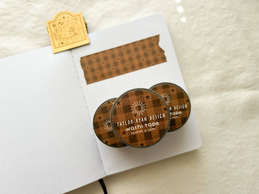 Star Gingham Washi Tape
