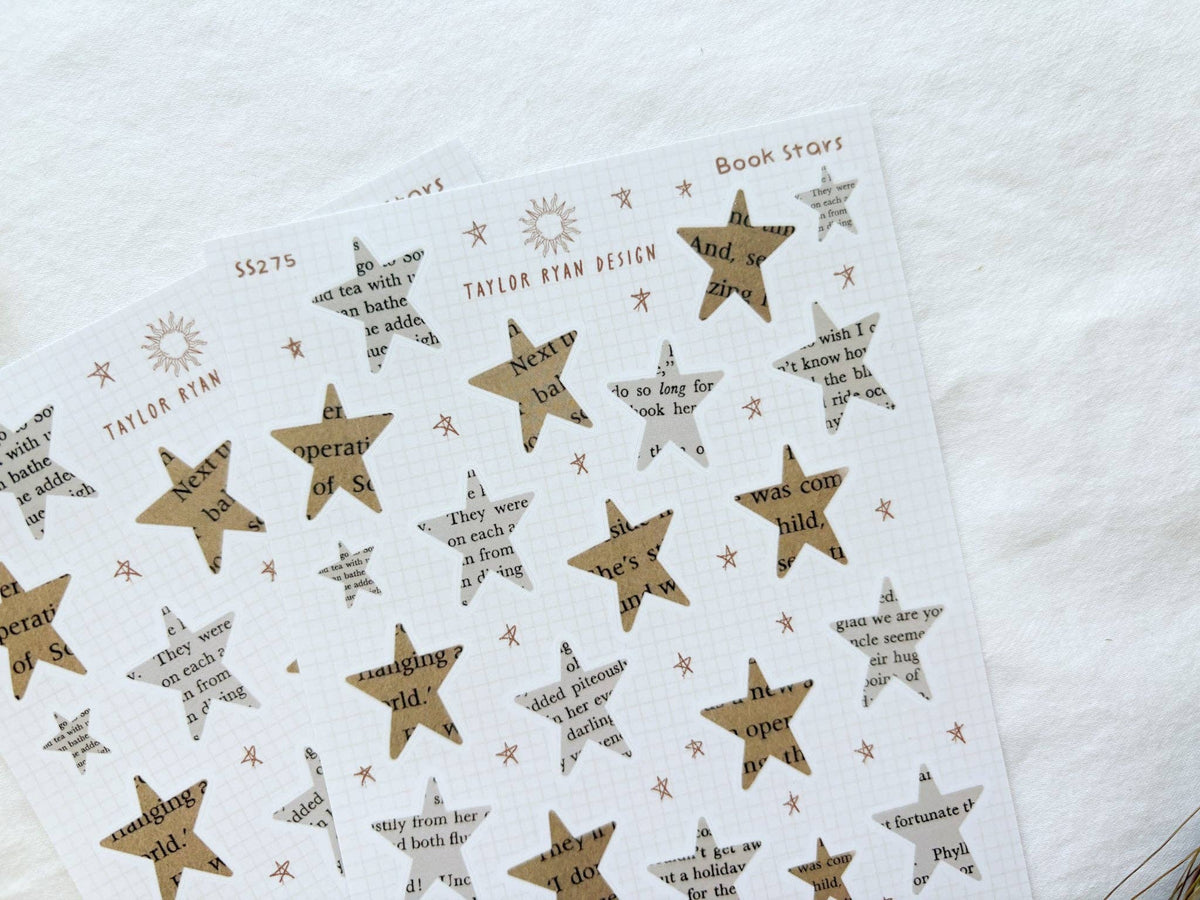 Book Stars Sticker Sheet