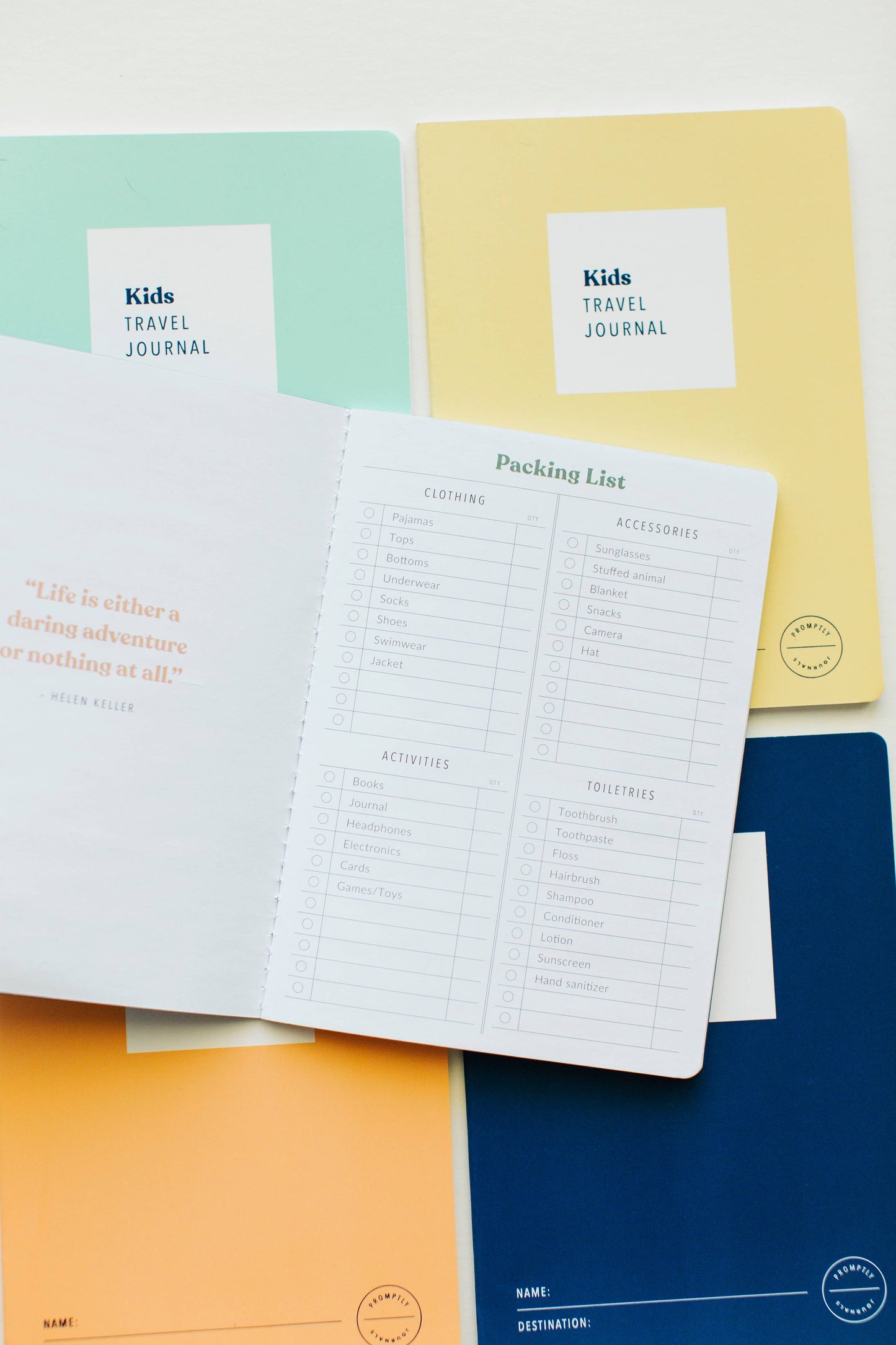 Kids Travel Journal Adventure Log (4-Pack)
