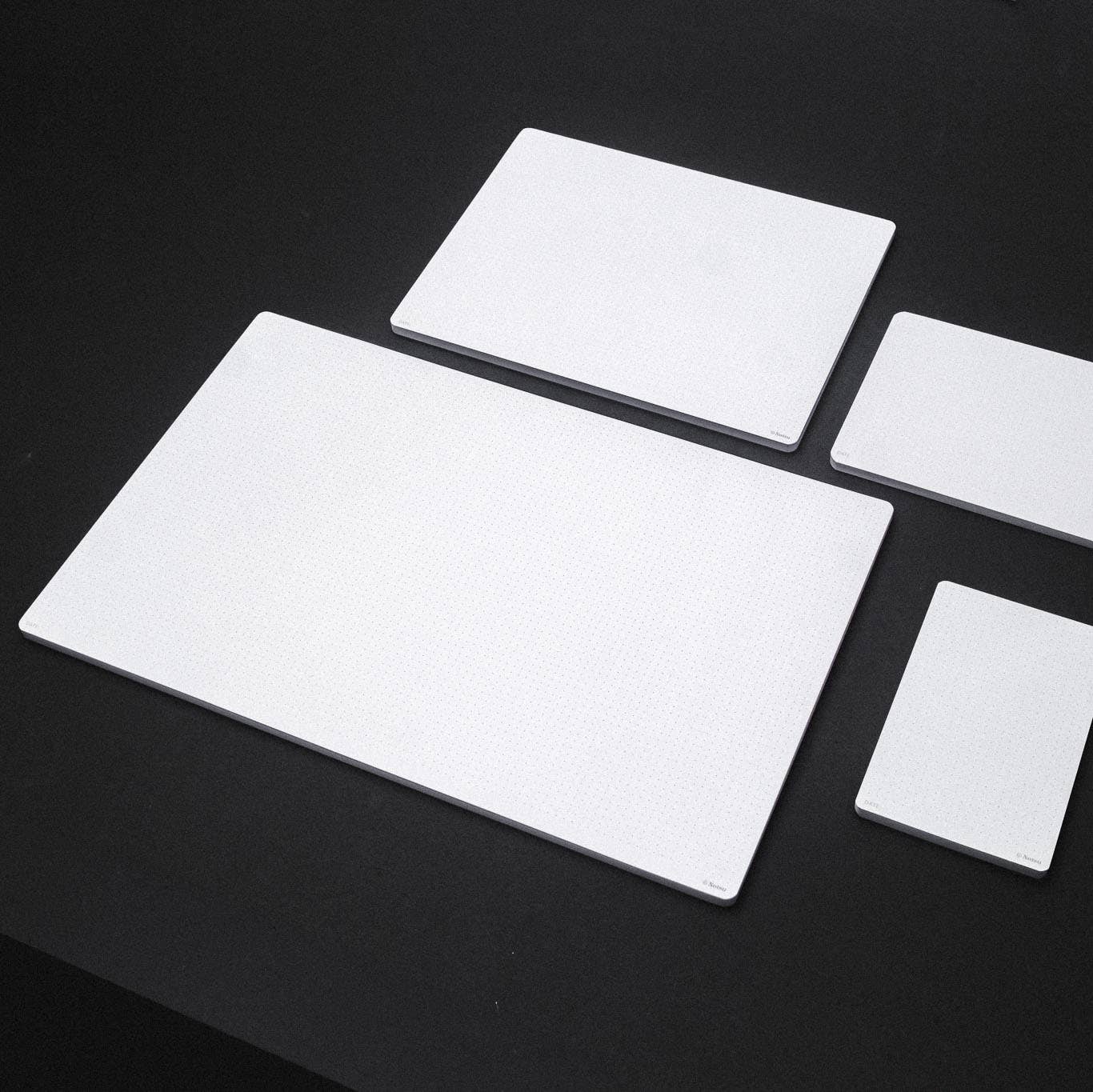Dot Grid Desk Notepad 2 Pack | Minimalist Dotted Memo Pads: 8.5" x 5.5"