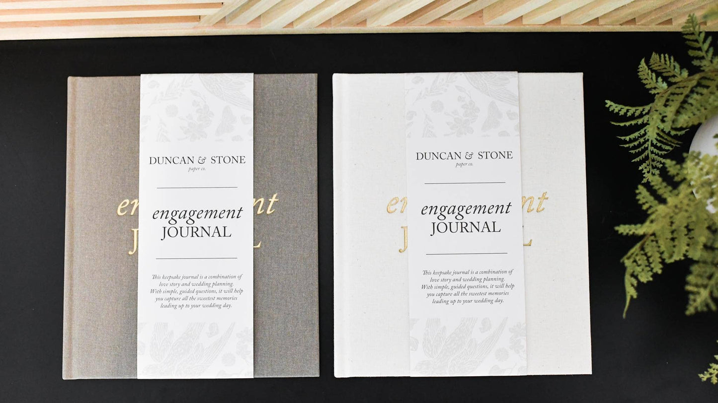 Duncan & Stone Paper Co. Engagement Journal | Gift for New Brides | Book for Couples: Taupe