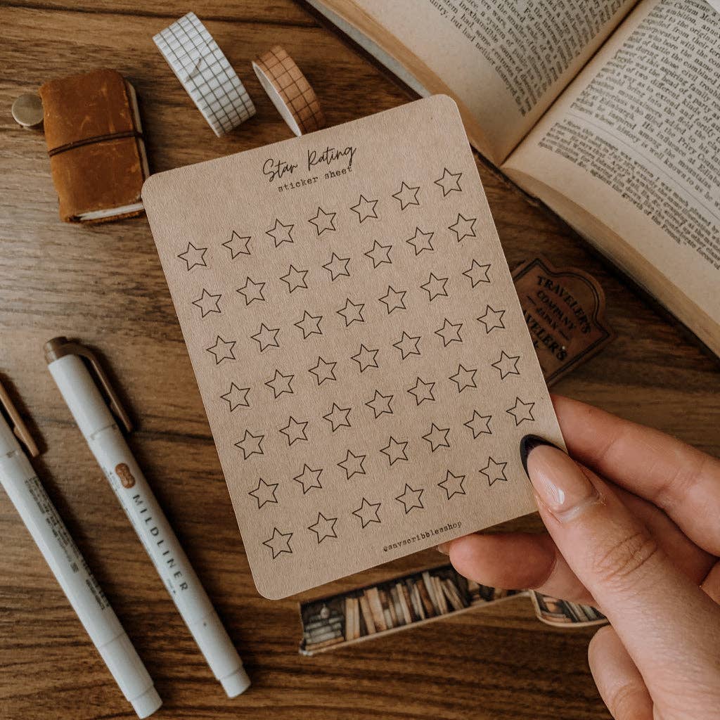 Book Star Rating Sticker Sheet