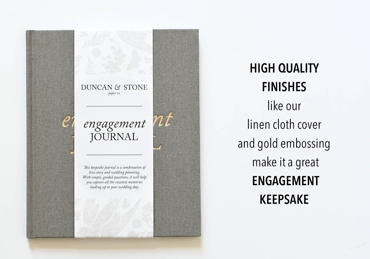 Duncan & Stone Paper Co. Engagement Journal | Gift for New Brides | Book for Couples: Taupe