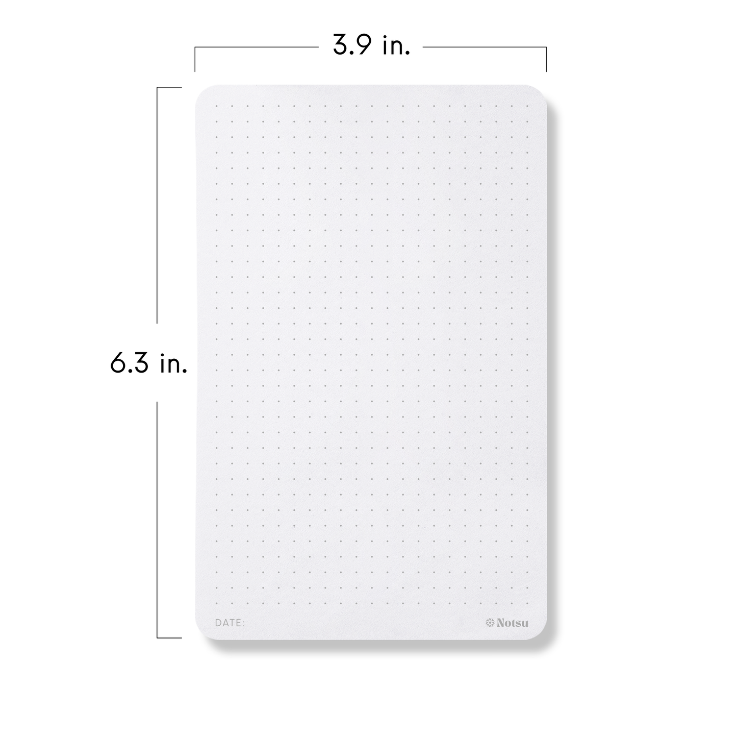 Dot Grid Small Desk Notepad (2 Pack) - 3.9"x6.3"