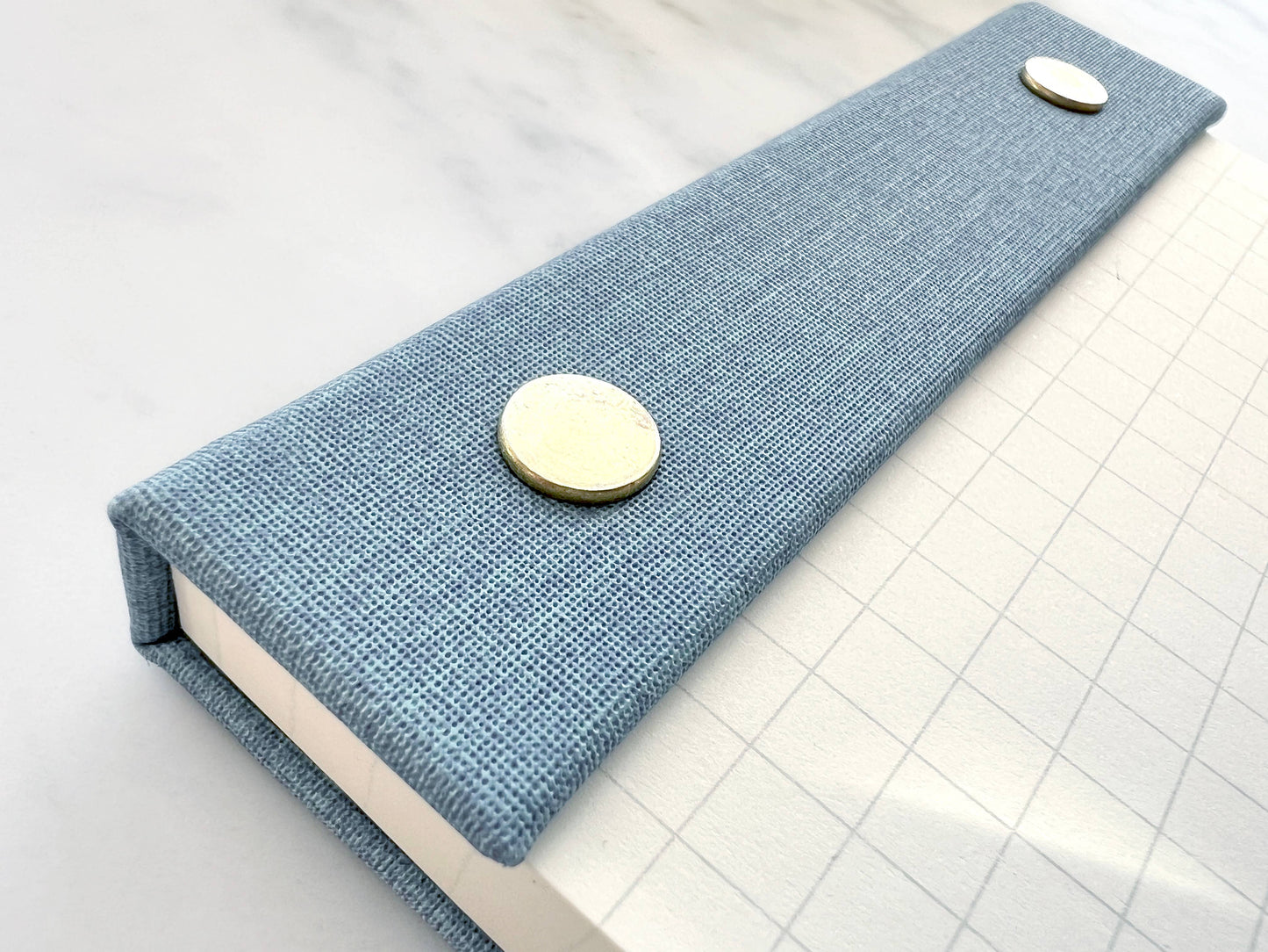 Grid Notepad with Brass Screw Binding