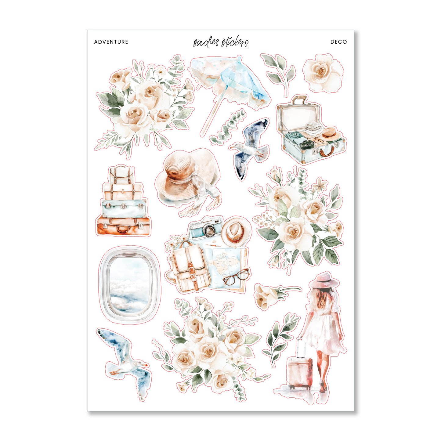 Sadies Stickers Adventure • Deco Sticker Sheet