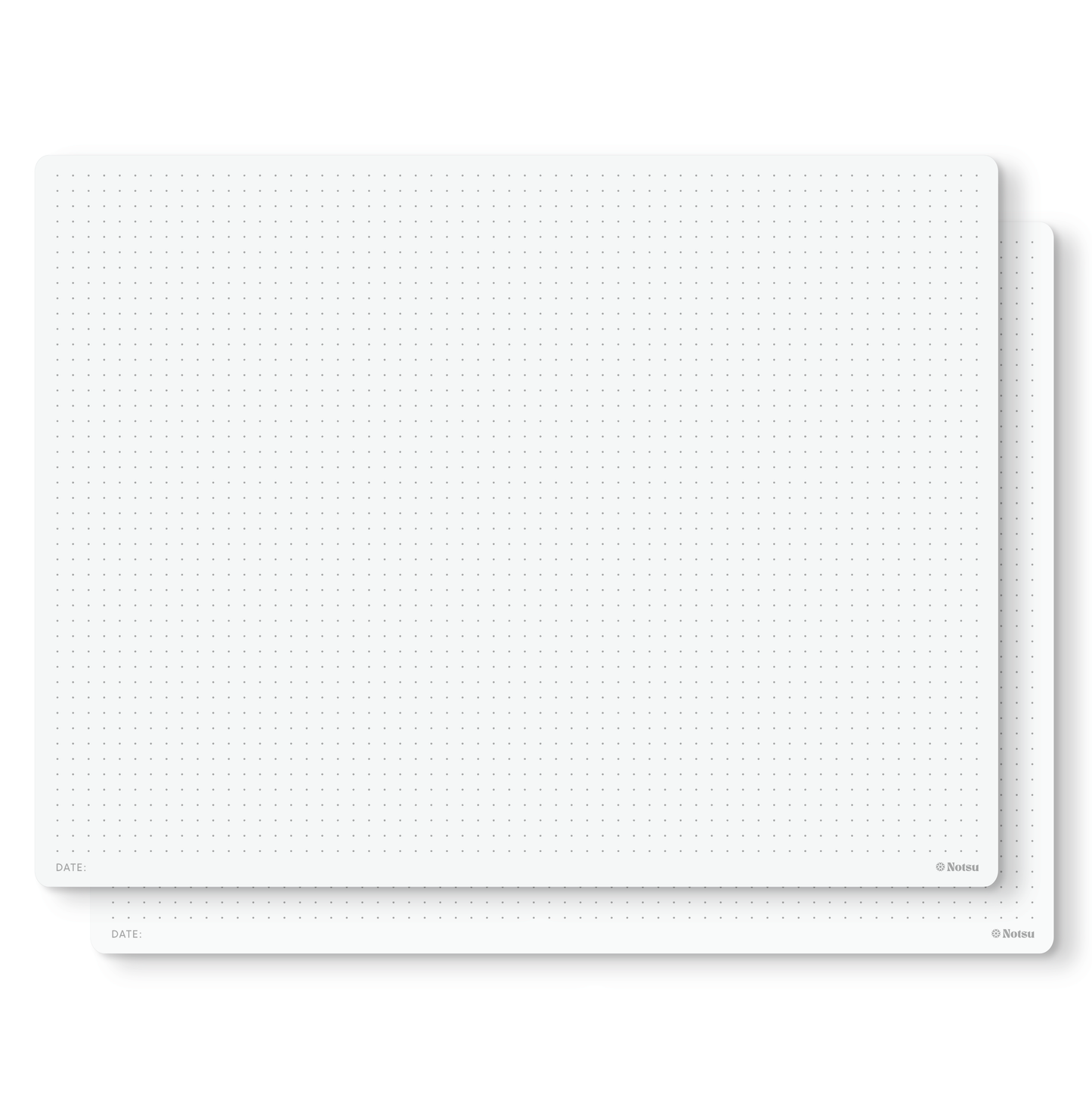 Dot Grid Desk Notepad 2 Pack | Minimalist Dotted Memo Pads: 8.5" x 5.5"