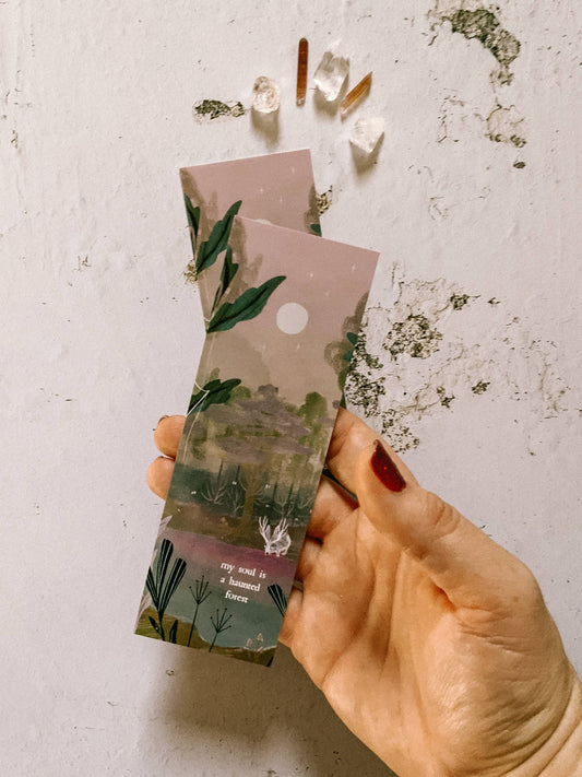 Literary Quote Bookmark - Haunted Forest