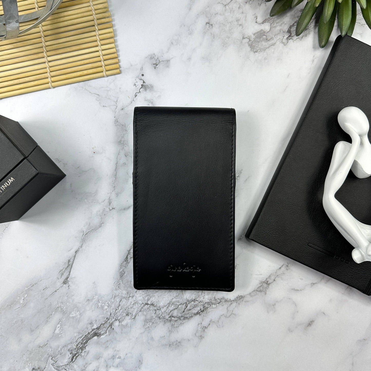 Girologio Leather 4 Pen Case: Black